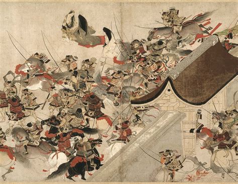 The Night Attack on the Sanjo Palace – Vivid Ink Wash Depictions of Historical Tumult!